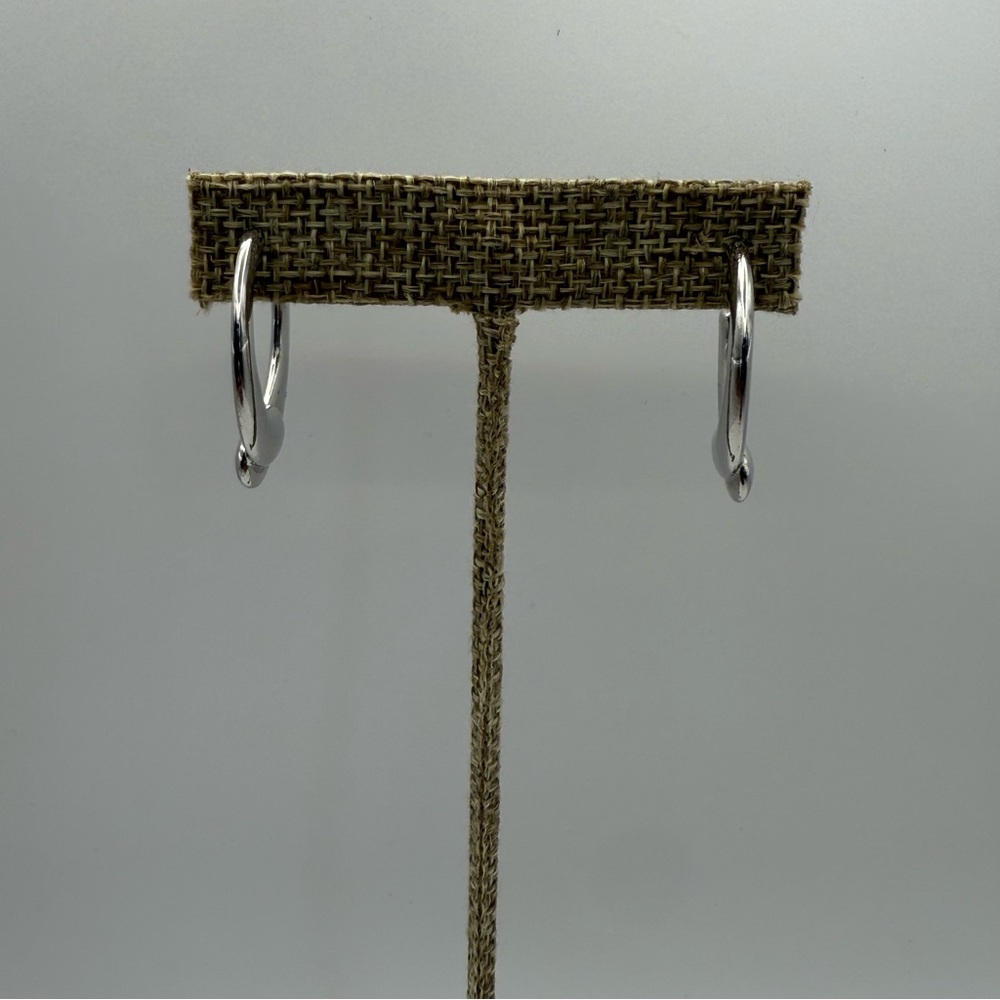 Nordstrom Stanley Shiny Silver‎ Hoop Earrings